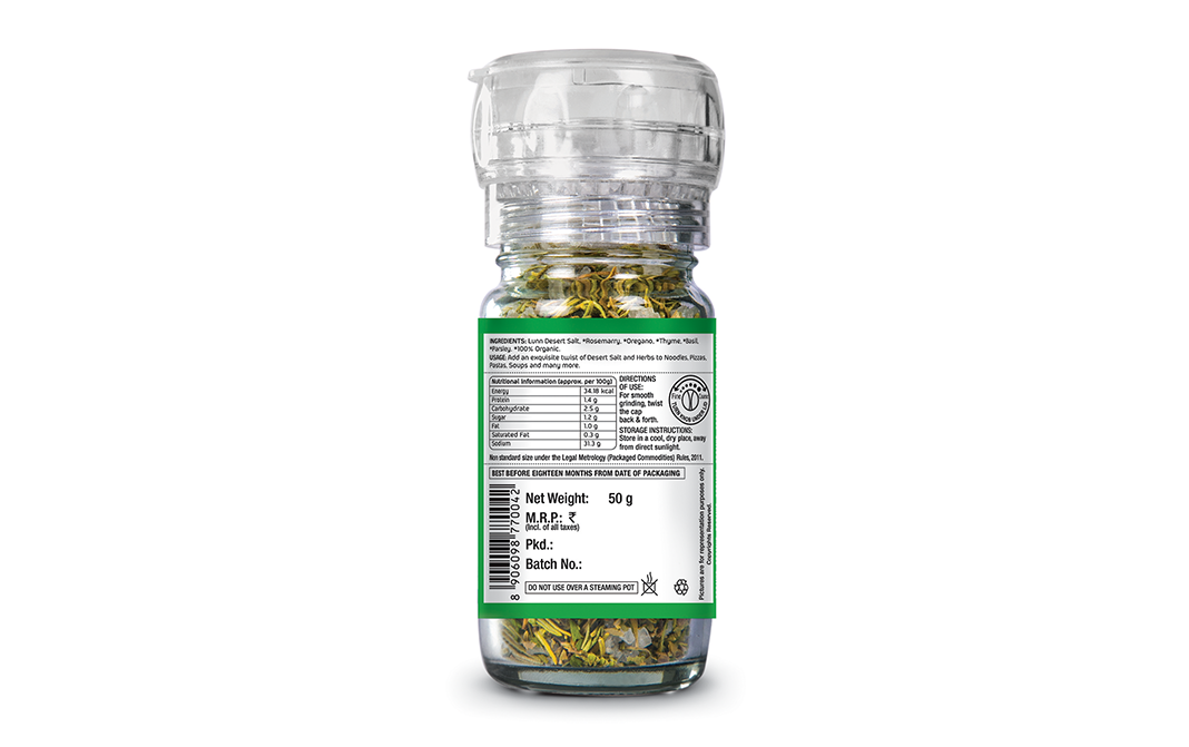 Lunn Desert Salt & Herbs    Glass Bottle  50 grams